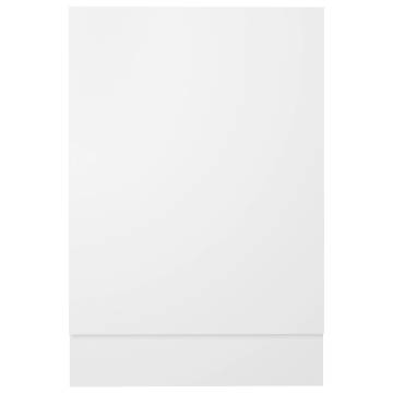 White Dishwasher Panel 45x3x67 cm | Durable Engineered Wood