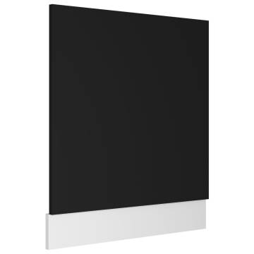 Dishwasher Panel Black - 59.5x3x67 cm Engineered Wood