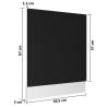 Dishwasher Panel Black - 59.5x3x67 cm Engineered Wood