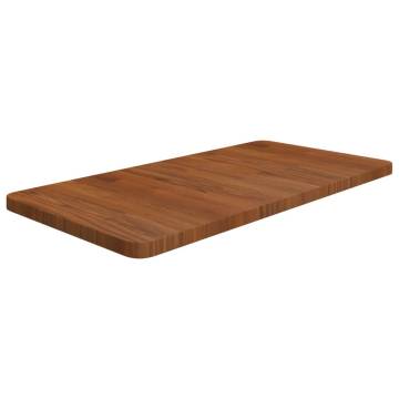 Dark Brown Solid Wood Bathroom Countertop 80x40cm | HipoMarket