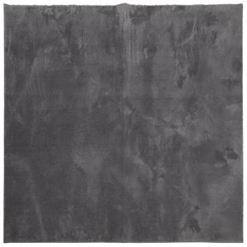 HUARTE Soft Washable Rug - Anthracite 200x200 cm | HipoMarket