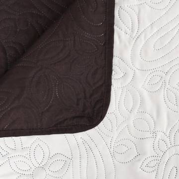 Double-sided Quilted Bedspread 220x240 cm - Cream & Brown