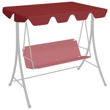 Replacement Canopy for Garden Swing - Wine Red | HipoMarket