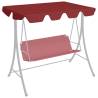 Replacement Canopy for Garden Swing Wine Red 188/168x145/110 cm Colour wine red Size 188/168 x 145/110 cm Quantity in Package 1 