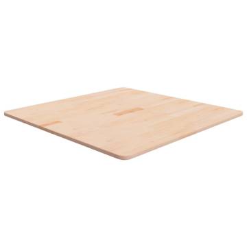 Square Table Top 80x80 cm - Untreated Solid Oak Wood