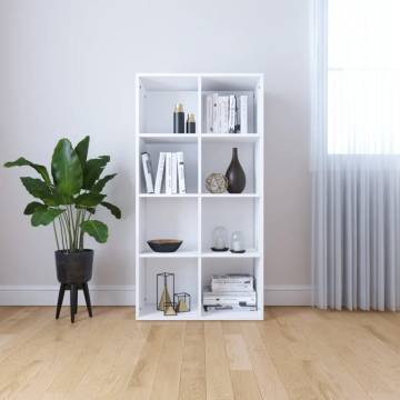 Stylish White Book Cabinet/Sideboard - 66x30x130 cm