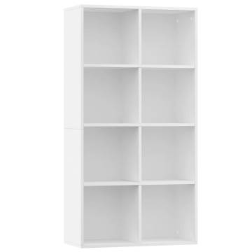 Stylish White Book Cabinet/Sideboard - 66x30x130 cm