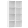 Stylish White Book Cabinet/Sideboard - 66x30x130 cm