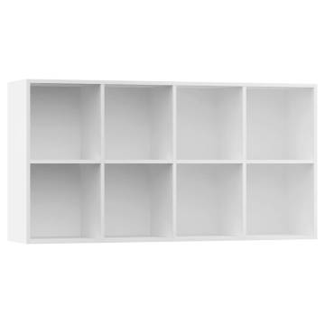 Stylish White Book Cabinet/Sideboard - 66x30x130 cm