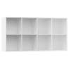 Stylish White Book Cabinet/Sideboard - 66x30x130 cm