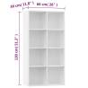 Stylish White Book Cabinet/Sideboard - 66x30x130 cm