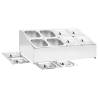 Gastronorm Container Holder with 8 GN 1/6 Pan - Stainless Steel