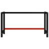 Durable Metal Work Bench Frame - 150x57x79 cm Black & Red