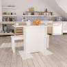 Dining Table White 110x60x75 cm Engineered Wood Colour white Quantity in Package 1 