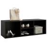 Stylish Black Shoe Storage Bench - 105x35x35 cm