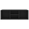 Stylish Black Shoe Storage Bench - 105x35x35 cm