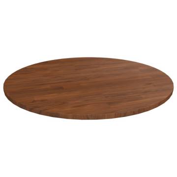 Round Dark Brown Solid Oak Table Top Ø80 cm - Stylish & Durable