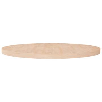 Round Oak Table Top Ø90 cm - Untreated Solid Wood