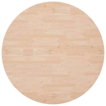 Round Oak Table Top Ø90 cm - Untreated Solid Wood