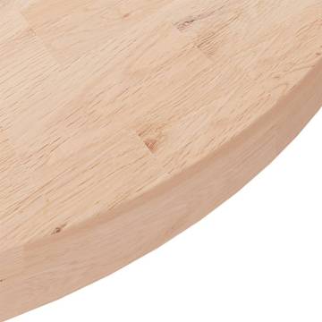 Round Oak Table Top Ø90 cm - Untreated Solid Wood