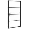 Black Half Frosted Shower Door 100x178 cm - Stylish Design