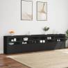 Modern Black Sideboard with LED Lights - 283x37x67 cm