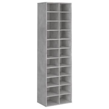 Shoe Cabinet Concrete Grey 54x34x183 cm | Stylish Storage Solution