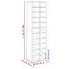 Shoe Cabinet Concrete Grey 54x34x183 cm | Stylish Storage Solution