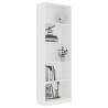 5-Tier White Book Cabinet - Stylish & Modern Design