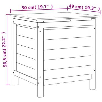 Garden Storage Box Anthracite - Solid Wood Fir 50x49x56.5 cm