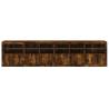 Modern Sideboard with LED Lights - Smoked Oak 283x37x67 cm