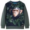 Kids' Sweatshirt Dark Khaki 92 Colour dark khaki Size 92 (1.5-2y) 