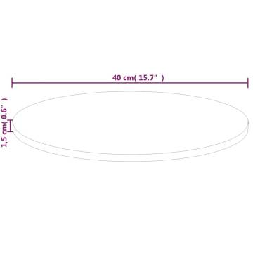 Round Solid Oak Table Top - 40x1.5 cm | HipoMarket