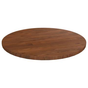 Round Dark Brown Solid Oak Table Top Ø40 cm | Hipomarket