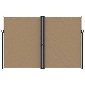 Retractable Side Awning Taupe 220x1200 cm - Privacy Screen