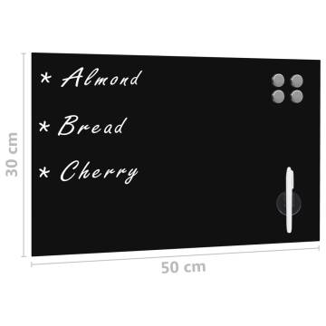 Wall Mounted Magnetic Glass Board 50x30 cm - Modern & Durable