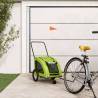 Pet Bike Trailer Green Oxford Fabric and Iron Colour green Size 63.5 x 124.5 x 66 cm 