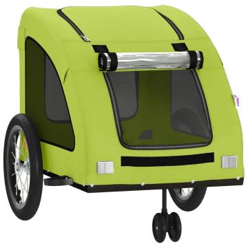 Durable Green Pet Bike Trailer - Oxford Fabric & Iron Design