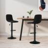 Black Velvet Bar Stools - 2 pcs | Stylish & Adjustable Seating