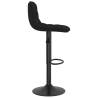 Black Velvet Bar Stools - 2 pcs | Stylish & Adjustable Seating