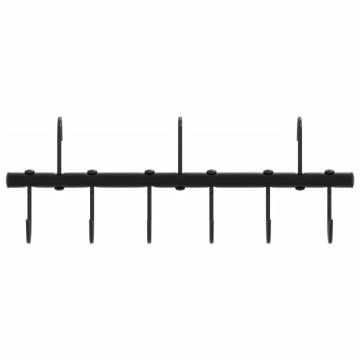 Bridle Hanger with 9 Swivel Hooks - Black Steel | HipoMarket