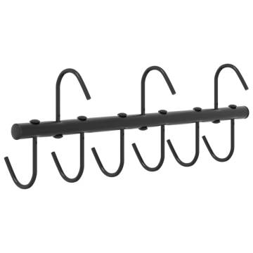 Bridle Hanger with 9 Swivel Hooks - Black Steel | HipoMarket