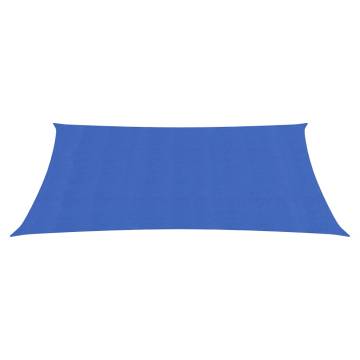 Blue Sunshade Sail 6x8m - Durable UV Protection HDPE