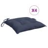 Navy Blue Chair Cushions 4 pcs - 40x40x7 cm - Oxford Fabric