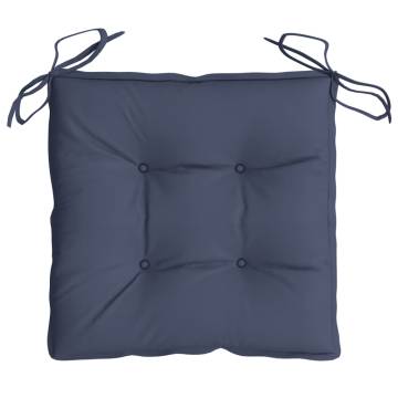 Navy Blue Chair Cushions 4 pcs - 40x40x7 cm - Oxford Fabric