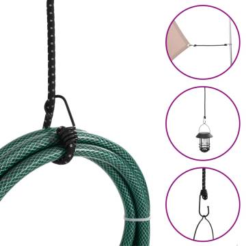 Bungee Cords with Reflective Strips & Hooks - 25 pcs 46 cm