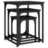 Nesting Coffee Tables Set of 3 - Black Engineered Wood