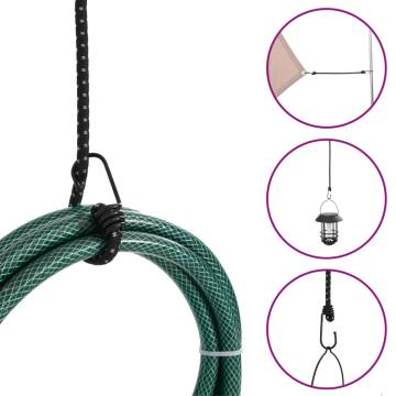 Bungee Cords with Reflective Strips & Hooks - 25 pcs - 88 cm