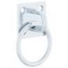 Hitching Rings with Plates - 3 pcs Silver Steel for Equestrian