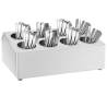 Cutlery Holder 8 Grids Rectangular Stainless Steel Size 50.5 x 30.5 x 20 cm 